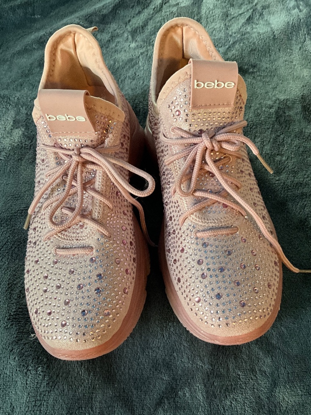 Bebe Pink Jeweled Sneakers